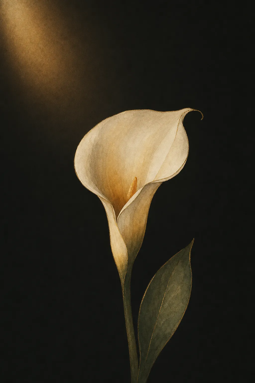Aquarell einer Calla-Blüte